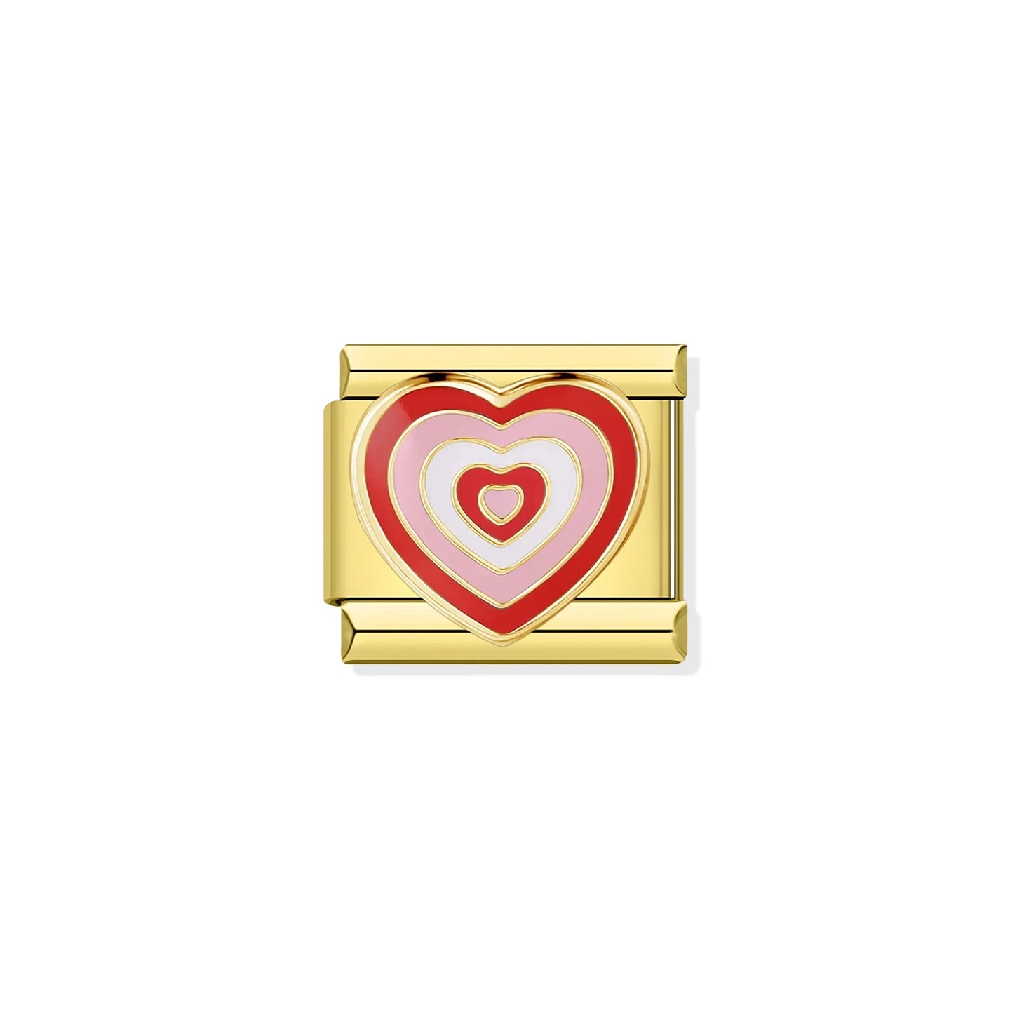 Powerpuff Pink Heart Gold Charm