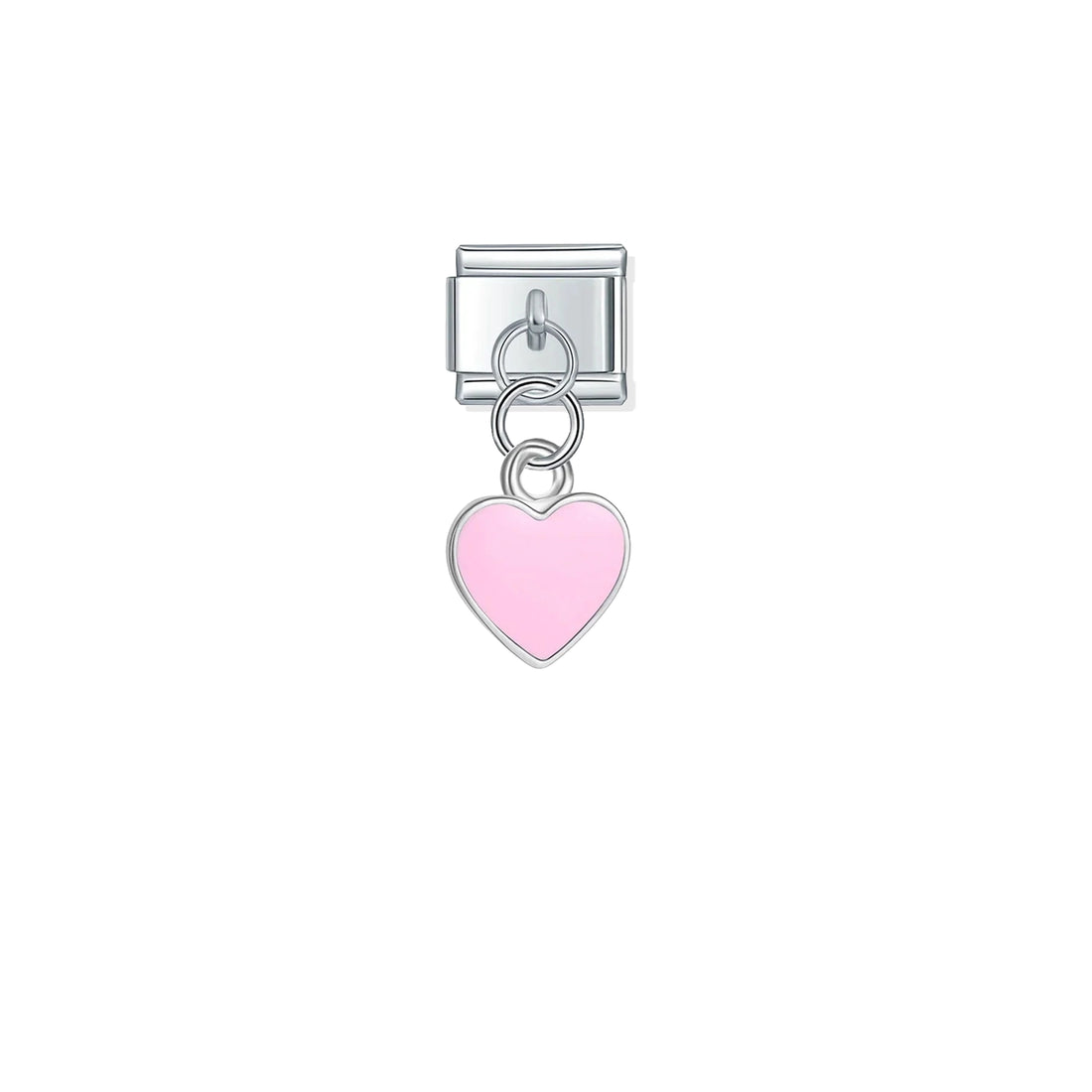 Pure Pink Heart Pendant Charm