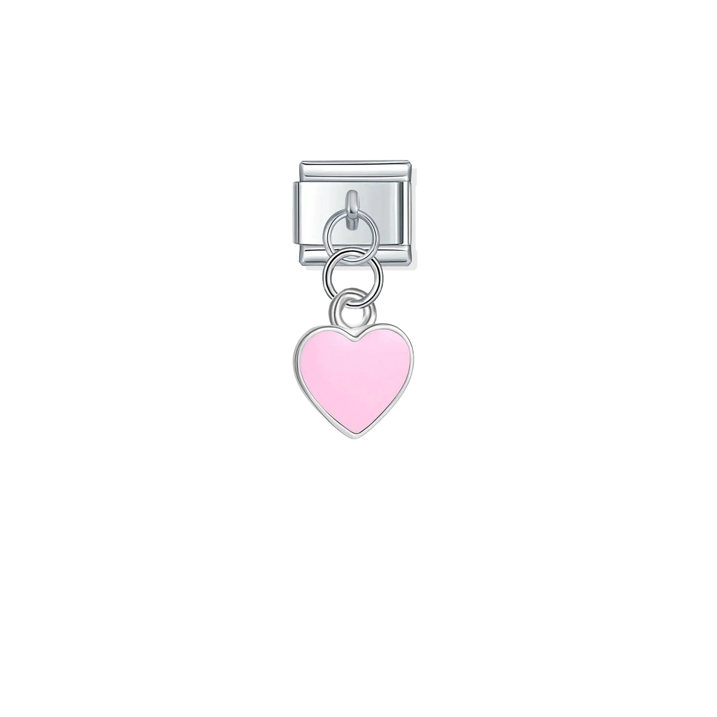 Pure Pink Heart Pendant Charm