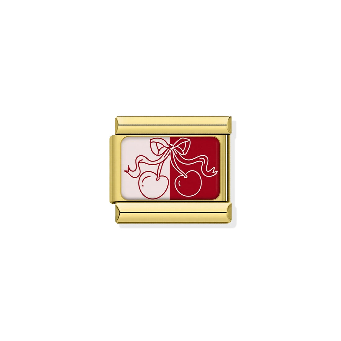 Red Cherry Gold Charm