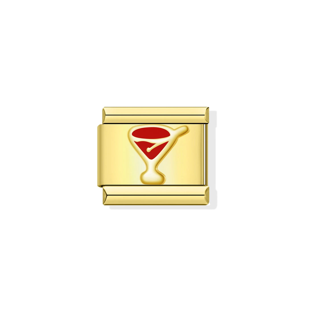 Red Cocktail Gold Charm