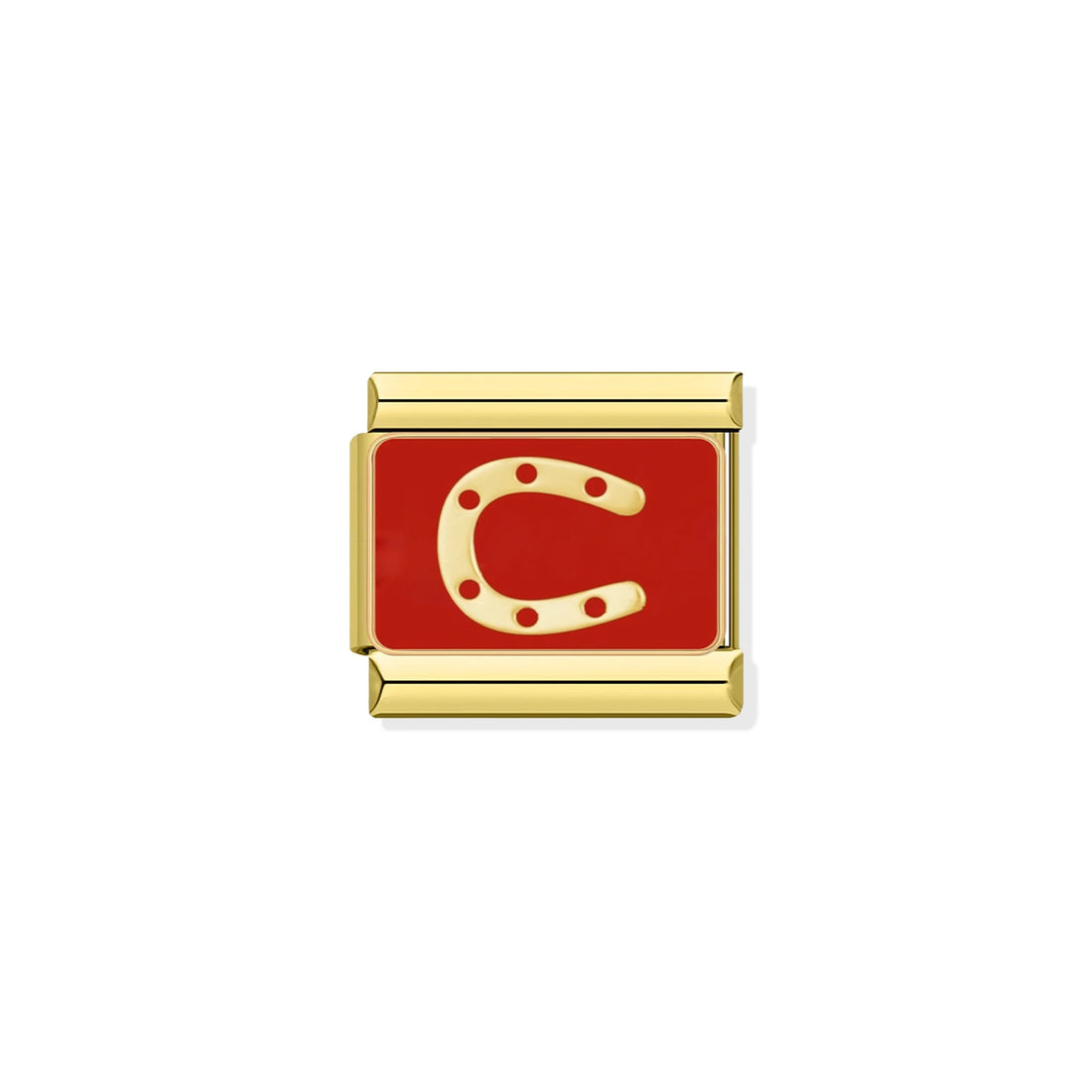 Red Horseshoe Charm