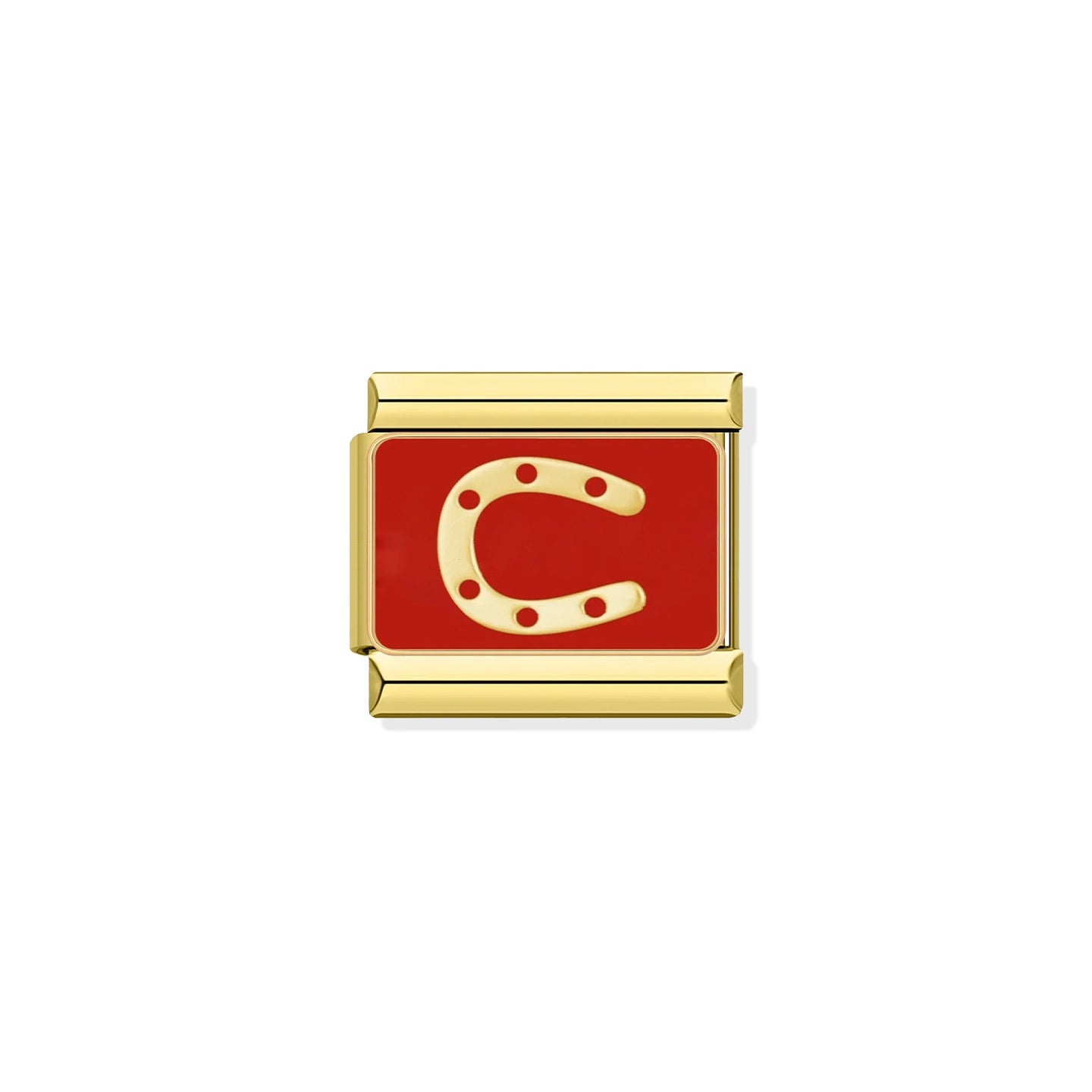 Red Horseshoe Charm