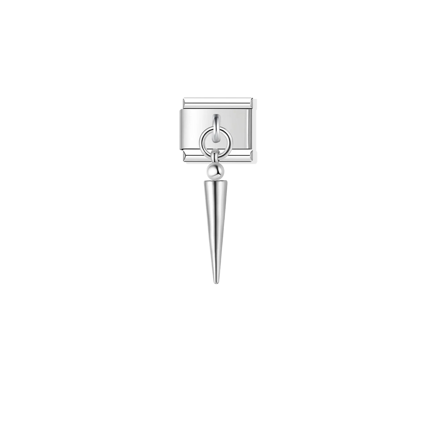 Silver Spike Dangle Pendant Charm
