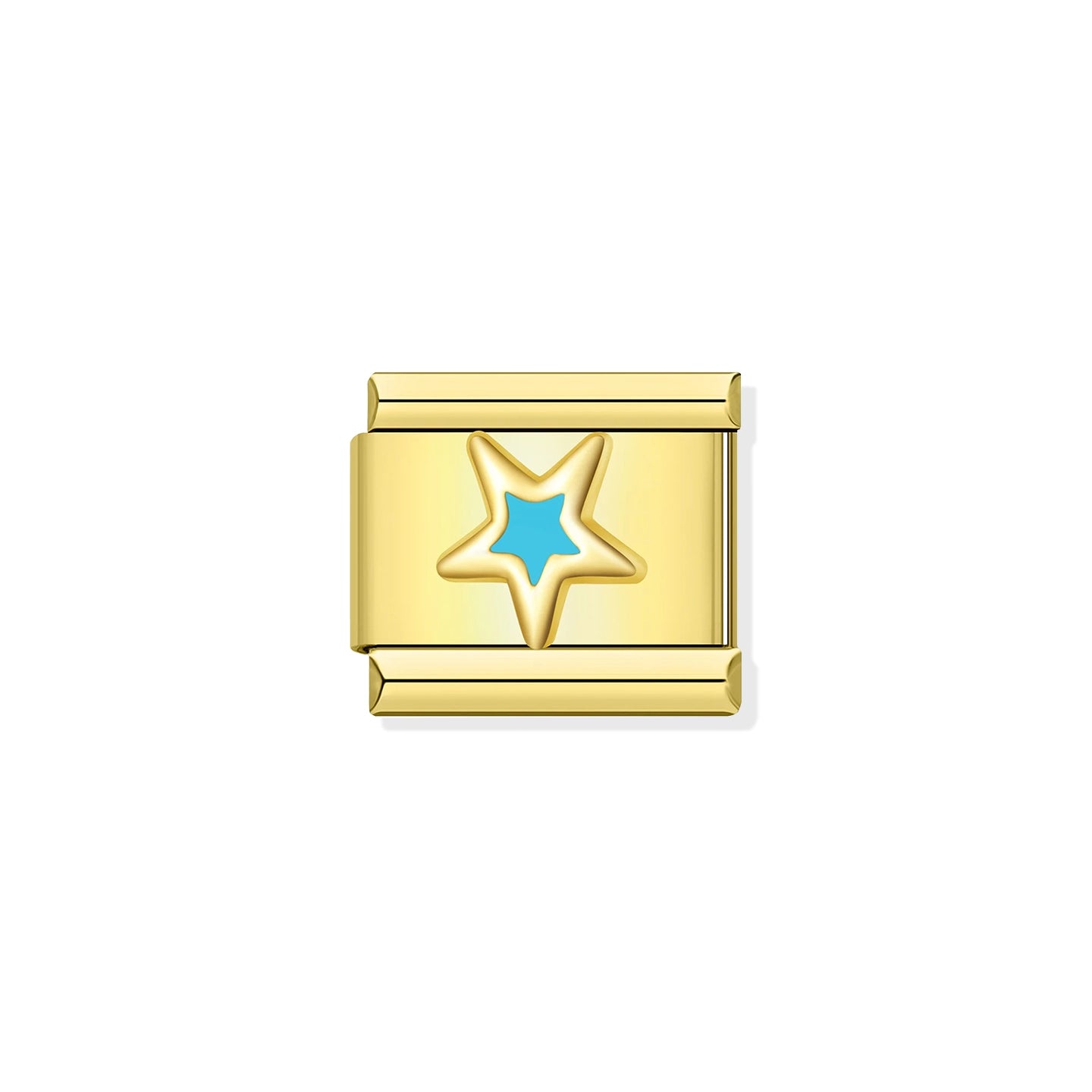 Turquoise Star Gold Charm