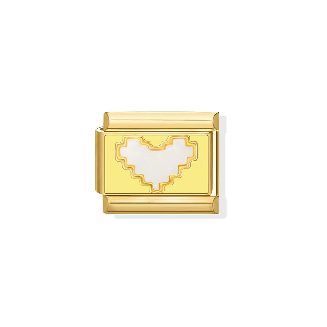 White Heart Charm