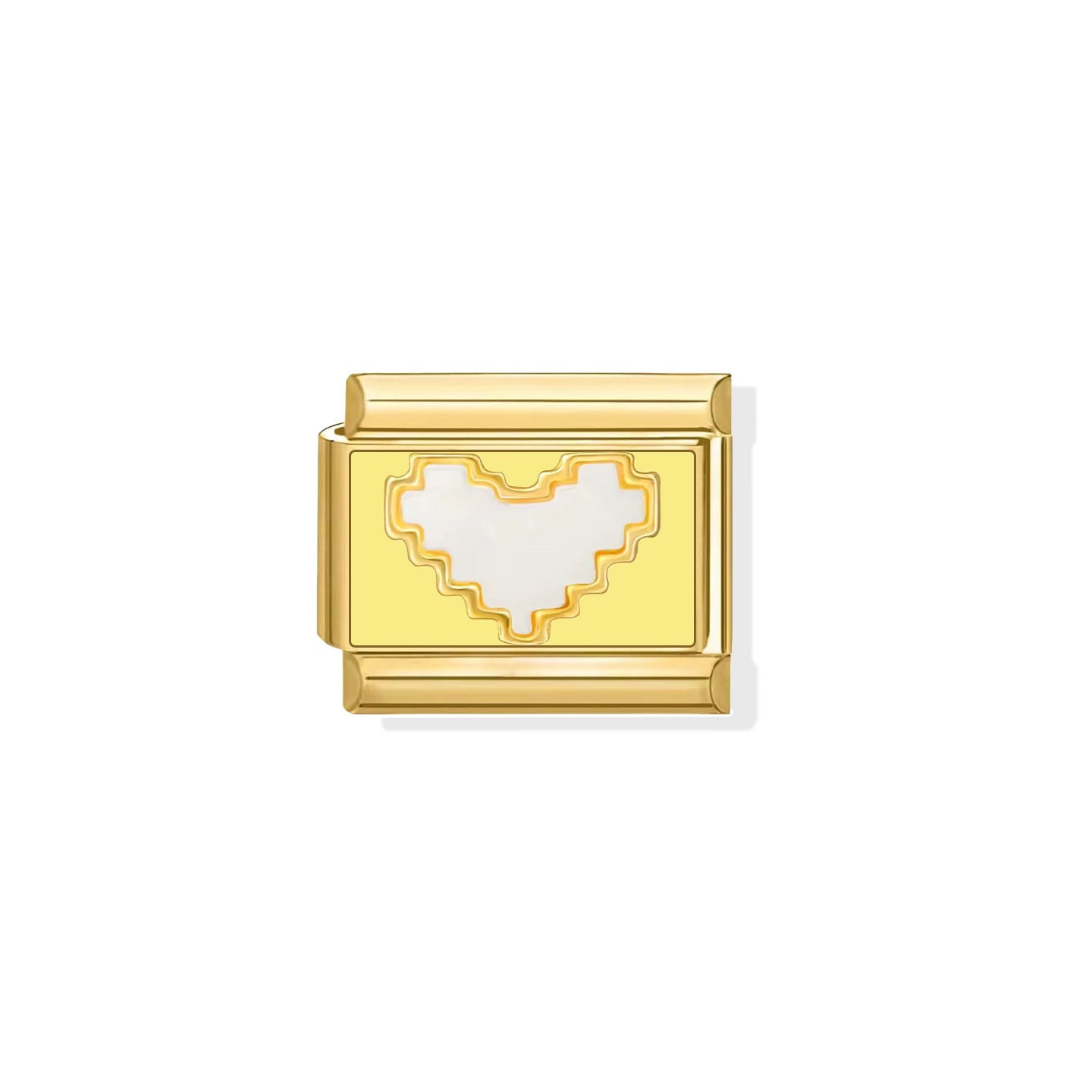 White Heart Charm