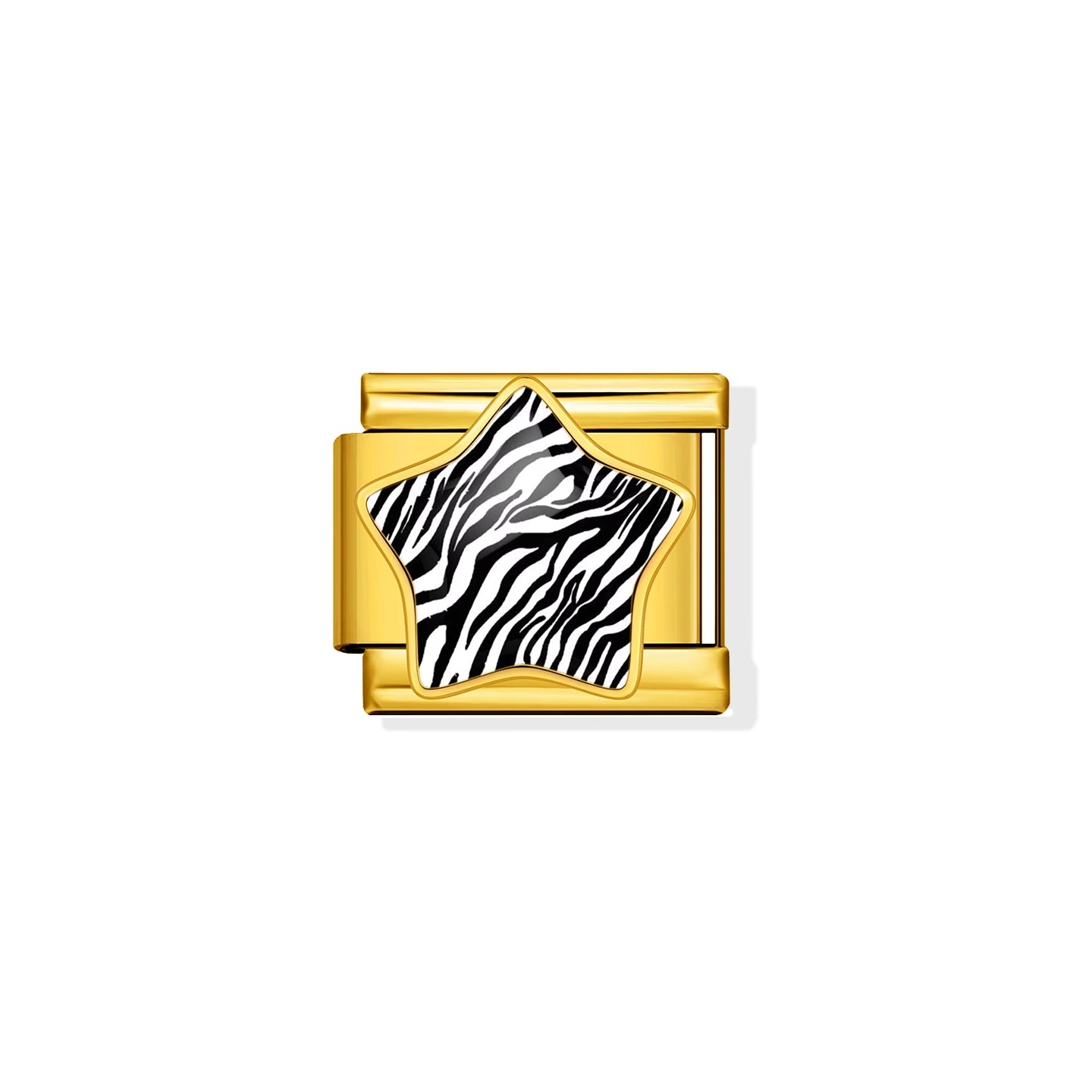Zebra Print Star Charm