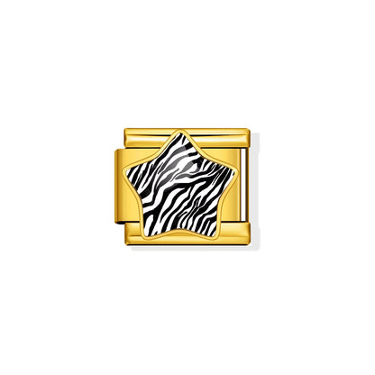 Zebra Print Star Charm
