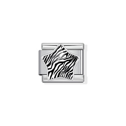 Zebra Print Star Charm