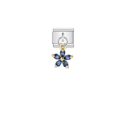 Blue Lotus Flower Pendant Charm